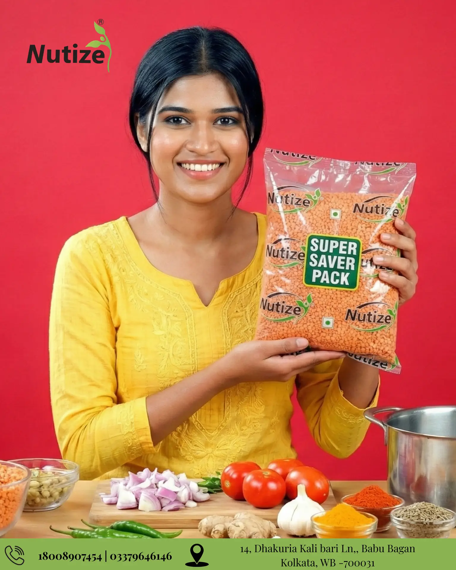 nutize foods masoor dal poster